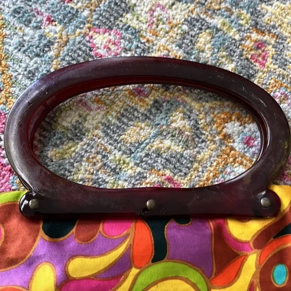 Vintage silk bag can be short or shopper shown in pics with measurements cool! - Picture 2 of 12